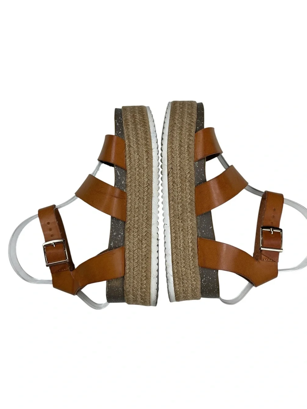 Patrizia by Spring Step Larissa-CA Espadrille Platform Sandals Size EU 37 Cognac